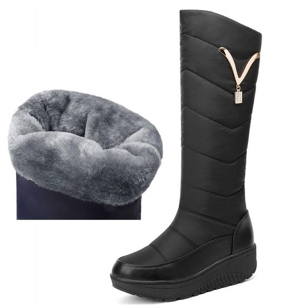 warm fur women's high snow boots 2021 brand winter women mother shoes waterproof fashion casual knee boot plus size, Black
warm fur women's high snow boots 2021 brand winter women mother shoes waterproof fashion casual knee boot plus size, Black