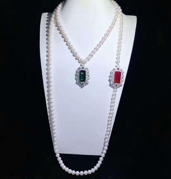 chains women's jewelry hand knotted 8-9mm micro inlaid zircon accessories white freshwater pearl necklace personality, Silver
chains women's jewelry hand knotted 8-9mm micro inlaid zircon accessories white freshwater pearl necklace personality, Silver