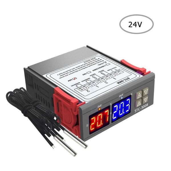 smart home control dual digital display thermostat temperature regulator controller double ntc probe heater sensor two relay output 24v
smart home control dual digital display thermostat temperature regulator controller double ntc probe heater sensor two relay output 24v