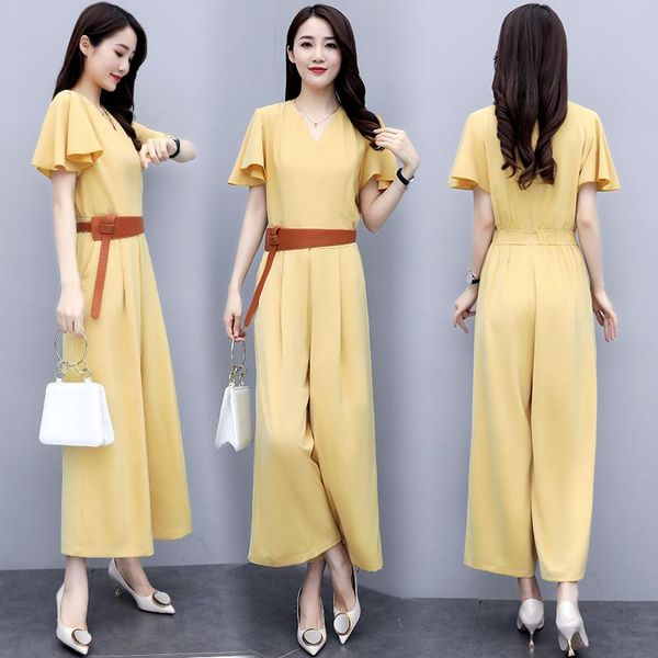women's jumpsuits & rompers solid long 2021 summer women short sleeve v-neck female arrival lady wide leg trousers, Black;white
women's jumpsuits & rompers solid long 2021 summer women short sleeve v-neck female arrival lady wide leg trousers, Black;white