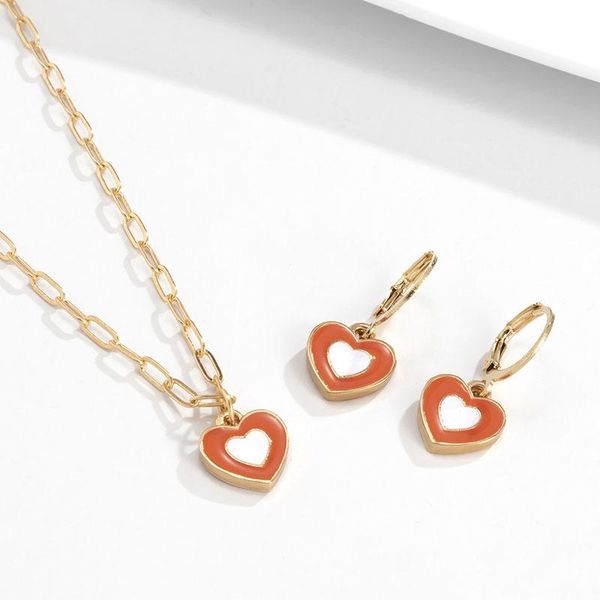 earrings & necklace 2021 korean trendy vintage double layer l enamel jewelry set color contrast heart metal and for women, Silver
earrings & necklace 2021 korean trendy vintage double layer l enamel jewelry set color contrast heart metal and for women, Silver