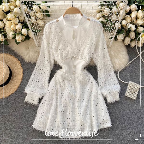 loveflowerlife spring autumn vintage o neck slim solid dress a line chiffon puff sleeve mid calf women dresses 210521, Black;gray
loveflowerlife spring autumn vintage o neck slim solid dress a line chiffon puff sleeve mid calf women dresses 210521, Black;gray