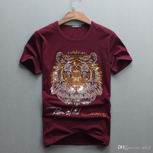 t-shirts wholesale tshirt luxury fashion diamond design men funny t shirts brand cotton and tees 65, White;black