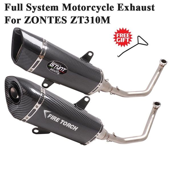 motorcycle exhaust system full escape for zontes zt310m modified slip on front link pipe muffler db killer carbon fiber color
motorcycle exhaust system full escape for zontes zt310m modified slip on front link pipe muffler db killer carbon fiber color