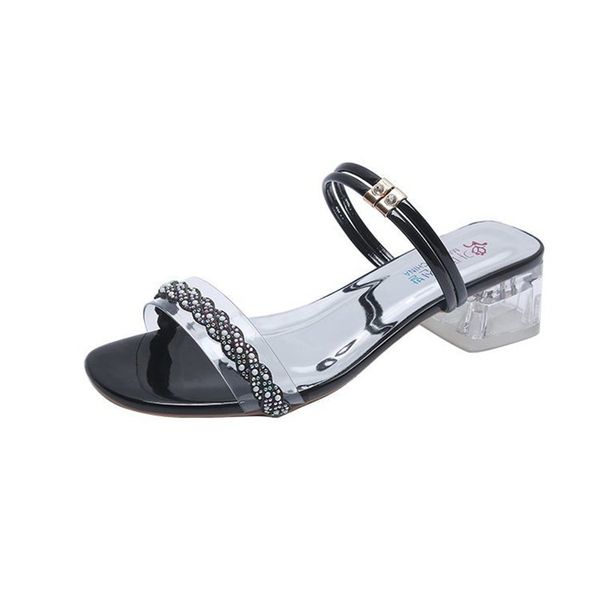 womens shoes new summer ins tide fashion outer wear low-heeled rhinestones two-wear ladies sandals slippers1, Black
womens shoes new summer ins tide fashion outer wear low-heeled rhinestones two-wear ladies sandals slippers1, Black