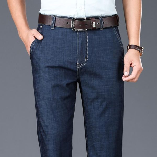 men's jeans classic style summer thin mercerized cotton stretch loose straight-leg blue denim pants male brand trousers
men's jeans classic style summer thin mercerized cotton stretch loose straight-leg blue denim pants male brand trousers