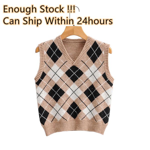 women sleeveless pullover 2021 england vintage geometric rhombic v neck knitted sweater vest knitwear lady waistcoat, Black;white
women sleeveless pullover 2021 england vintage geometric rhombic v neck knitted sweater vest knitwear lady waistcoat, Black;white