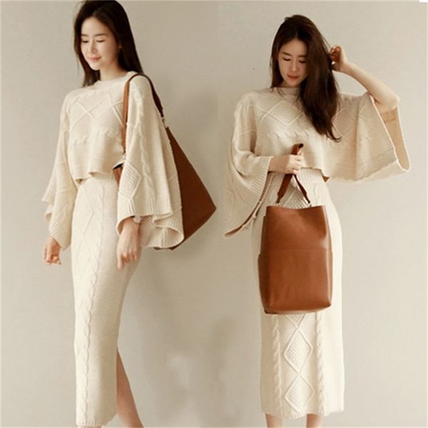 casual dresses 2 piece of knitted shirt skirts women's suits 2021 winter jacquard batwing sleeve torsion releases bodycon split pencil, Black;gray
casual dresses 2 piece of knitted shirt skirts women's suits 2021 winter jacquard batwing sleeve torsion releases bodycon split pencil, Black;gray