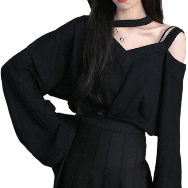 women's t-shirt off shoulder women hollow out v-neck flare sleeve fashion tees solid color irregular casual woman t-shirts, White
women's t-shirt off shoulder women hollow out v-neck flare sleeve fashion tees solid color irregular casual woman t-shirts, White