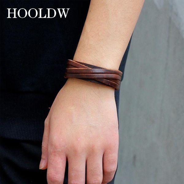 charm bracelets hooldw 2021 fashion men bracelet black brown genuine leather bangles punk wide wrap wristband for women jewelry, Golden;silver
charm bracelets hooldw 2021 fashion men bracelet black brown genuine leather bangles punk wide wrap wristband for women jewelry, Golden;silver