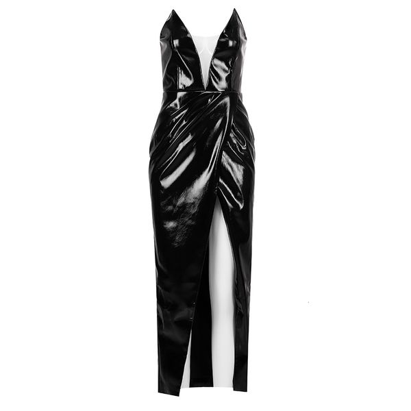 dresses solid black sleeveless pu woman 2021 chic nightclub strapless ankle-length deep v-neck empire bodycon, Black;gray
dresses solid black sleeveless pu woman 2021 chic nightclub strapless ankle-length deep v-neck empire bodycon, Black;gray