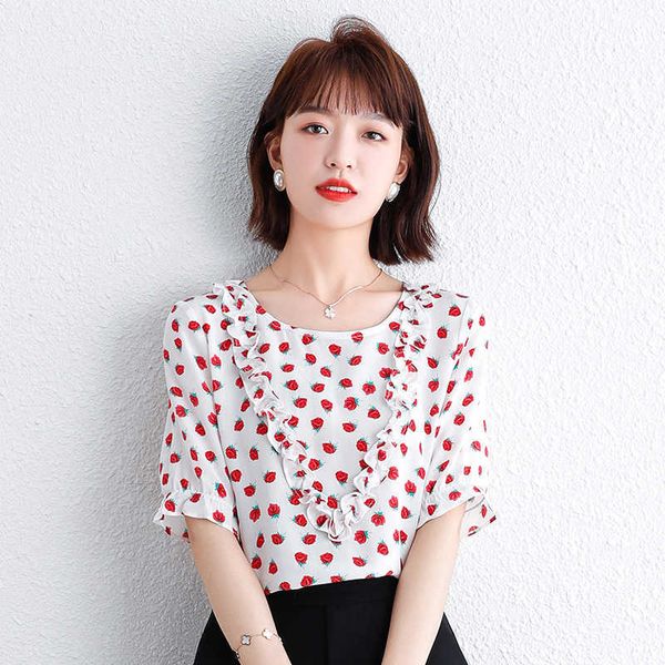summer korean fashion floral t-shirts for women vintage chiffon short sleeves plus size xxxl office lady shirts 210531, White
summer korean fashion floral t-shirts for women vintage chiffon short sleeves plus size xxxl office lady shirts 210531, White