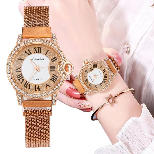 wristwatches simple rose gold women watches exquisite roman diamond ladies fashion minimalist woman quartz clock, Slivery;brown
wristwatches simple rose gold women watches exquisite roman diamond ladies fashion minimalist woman quartz clock, Slivery;brown