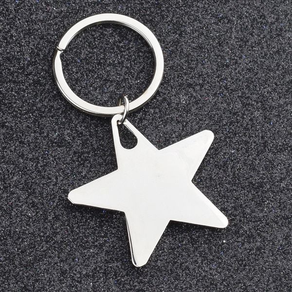 creative metal keyring personalized five pointed star pendant men's ring, Silver
creative metal keyring personalized five pointed star pendant men's ring, Silver