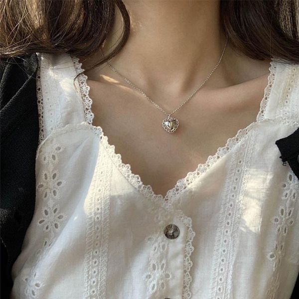 chains fashion heart pendant necklace lace clavicle chain sweet girls for women elegan party choker jewelry gifts, Silver
chains fashion heart pendant necklace lace clavicle chain sweet girls for women elegan party choker jewelry gifts, Silver