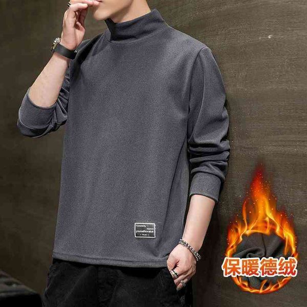 long sved t-shirt upper men's wear inner bottom shirt and winter semi high collar de veet sweater autumn cloth, White;black
long sved t-shirt upper men's wear inner bottom shirt and winter semi high collar de veet sweater autumn cloth, White;black