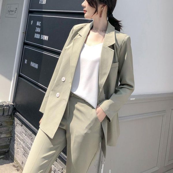 elegant light green women pant suits double-breasted blazer jacket & high waist pants vintage 2 pieces-set ol style work women's blazer, White;black
elegant light green women pant suits double-breasted blazer jacket & high waist pants vintage 2 pieces-set ol style work women's blazer, White;black