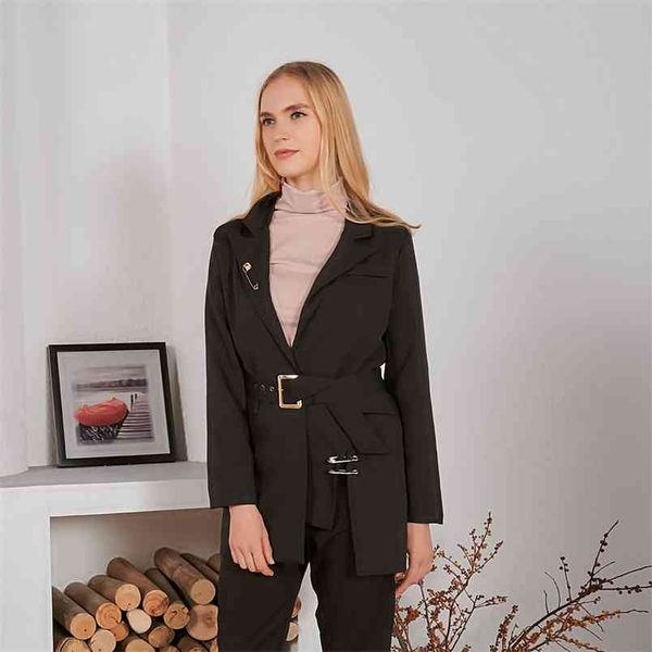 ltph temperament black french design single buckle blazers fashion straps slim office lady blazer women autumn winter 210423, White;black
ltph temperament black french design single buckle blazers fashion straps slim office lady blazer women autumn winter 210423, White;black
