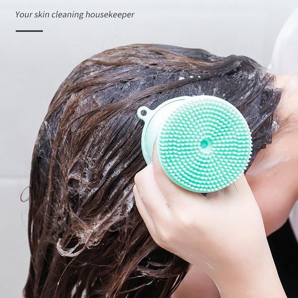 silicone double head body scalp massage brush shampoo hair washing comb brushes, Silver
silicone double head body scalp massage brush shampoo hair washing comb brushes, Silver