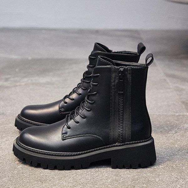boots women ankle female shoes winter natural leather platform punk short boot chunky heels cool ladies lace up vintage, Black
boots women ankle female shoes winter natural leather platform punk short boot chunky heels cool ladies lace up vintage, Black