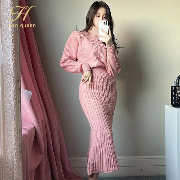 casual dresses h han queen 2021 korean 2 piece set women knitted o-neck slim sheath mermaid dress elegant simple bottoming vestidos, Black;gray
casual dresses h han queen 2021 korean 2 piece set women knitted o-neck slim sheath mermaid dress elegant simple bottoming vestidos, Black;gray
