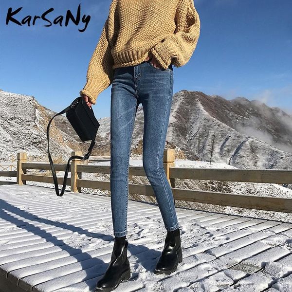 women's jeans karsany women with high waist spring 2021 stretch denim pants vintage skinny woman jean, Blue
women's jeans karsany women with high waist spring 2021 stretch denim pants vintage skinny woman jean, Blue