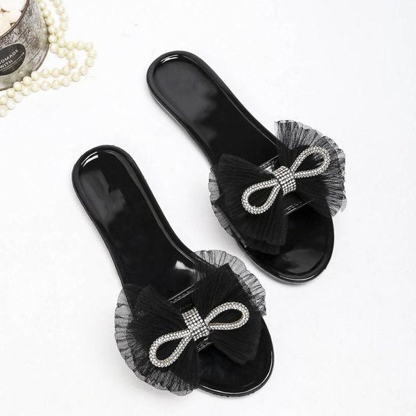 slippers women casual summer sandals slipper indoor outdoor beach and flat bowknot rhinestone outer wear, Black
slippers women casual summer sandals slipper indoor outdoor beach and flat bowknot rhinestone outer wear, Black