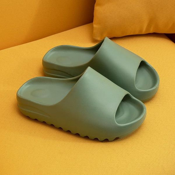 slippers 2021 outdoor beach sandals summer thick bottom slides men, Black