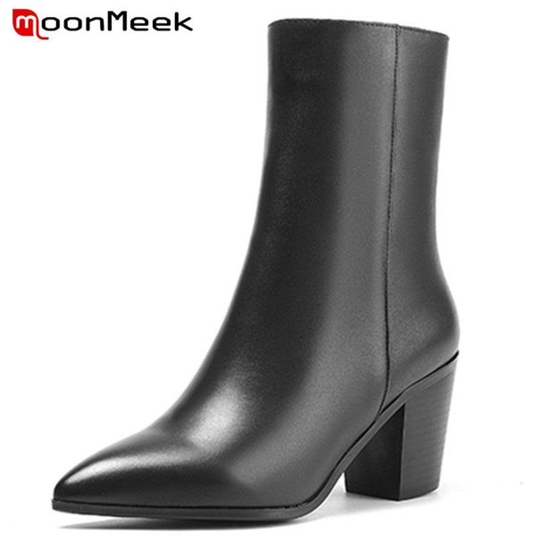 boots moonmeek 2022 genuine leather zipper fashion women winter shoes ladies hand made ankle, Black
boots moonmeek 2022 genuine leather zipper fashion women winter shoes ladies hand made ankle, Black