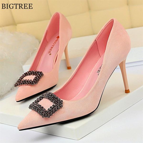 dress shoes 2021 elegant bride wedding crystal buckle pointed toe women's pumps solid flock fashion high heels ladies office, Black
dress shoes 2021 elegant bride wedding crystal buckle pointed toe women's pumps solid flock fashion high heels ladies office, Black