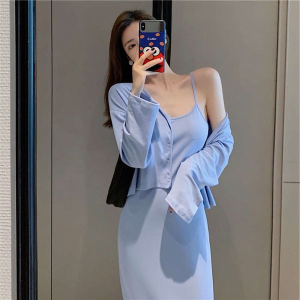 casual dresses dress women clothes autumn temperament suspender goddess model close waist show thin skirt long sleeve foreign style two xag1, Black;gray
casual dresses dress women clothes autumn temperament suspender goddess model close waist show thin skirt long sleeve foreign style two xag1, Black;gray
