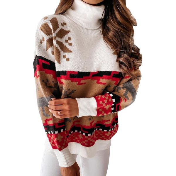 women's sweaters christmas sweater for women turtleneck pullover winter warm long sleeve ladies xmas outfits snowflakes deer year cloth, White;black
women's sweaters christmas sweater for women turtleneck pullover winter warm long sleeve ladies xmas outfits snowflakes deer year cloth, White;black