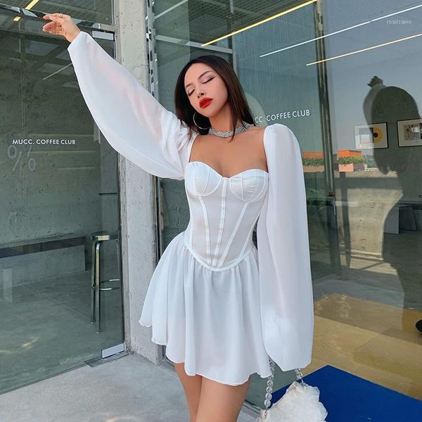 casual dresses super square collar chiffon patchwork short dress slim waist lantern sleeves white, Black;gray
casual dresses super square collar chiffon patchwork short dress slim waist lantern sleeves white, Black;gray