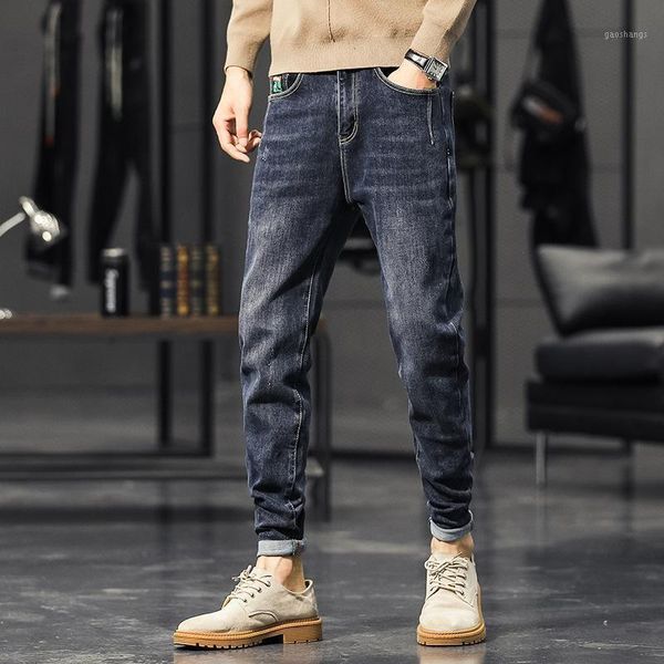 men's jeans fashion designer men retro vintage blue elastic slim fit ripped trousers korean style denim pencil pants male1
men's jeans fashion designer men retro vintage blue elastic slim fit ripped trousers korean style denim pencil pants male1