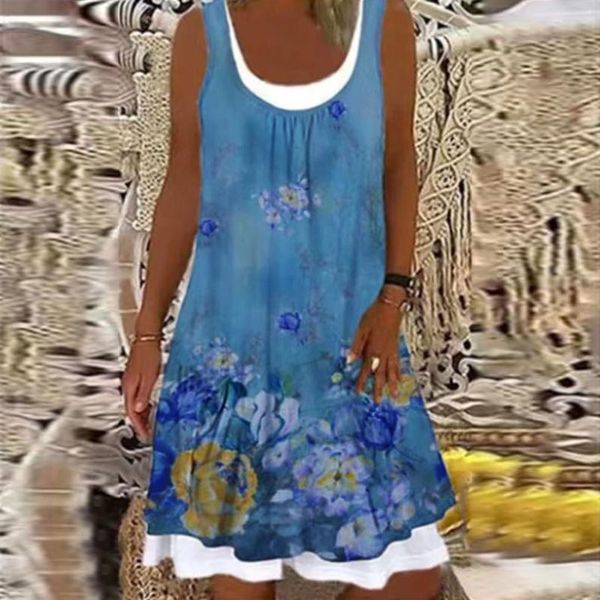 casual dresses #l5 sleeveless fake two pieces dress women floral print o-neck daily boho for summer 2021 vestidos, Black;gray
casual dresses #l5 sleeveless fake two pieces dress women floral print o-neck daily boho for summer 2021 vestidos, Black;gray