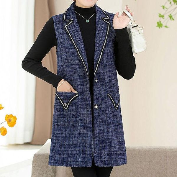 women's vests 2022 autumn winter middle aged elderly women vest plus size temperament plaid waistcoat large sleeveless jacket f63, Black;white
women's vests 2022 autumn winter middle aged elderly women vest plus size temperament plaid waistcoat large sleeveless jacket f63, Black;white