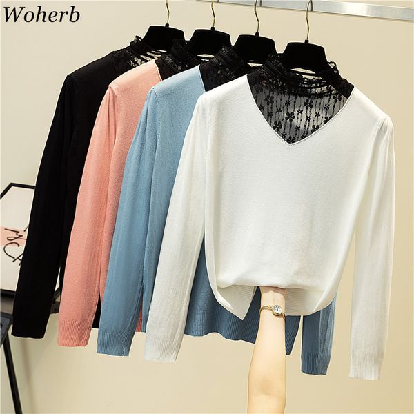 autumn winter basic pullover knitwear korean lace turtleneck stretch slim knitted women jumper sueter mujer 210422, White;black
autumn winter basic pullover knitwear korean lace turtleneck stretch slim knitted women jumper sueter mujer 210422, White;black