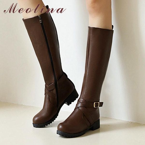 boots meotina shoes women pu leather riding thick heel zipper round toe med high ladies long winter 43 brown, Black
boots meotina shoes women pu leather riding thick heel zipper round toe med high ladies long winter 43 brown, Black