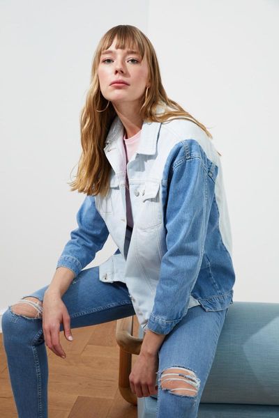 women's jackets trendyol with color block pocket detail denim jacket twoss21ce0352, Black;brown
women's jackets trendyol with color block pocket detail denim jacket twoss21ce0352, Black;brown
