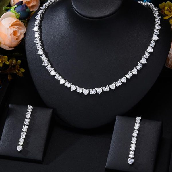 earrings & necklace missvikki lovely heart square clear transparent diamond austrian crystal earring jewelry set for women gift quality, Silver
earrings & necklace missvikki lovely heart square clear transparent diamond austrian crystal earring jewelry set for women gift quality, Silver