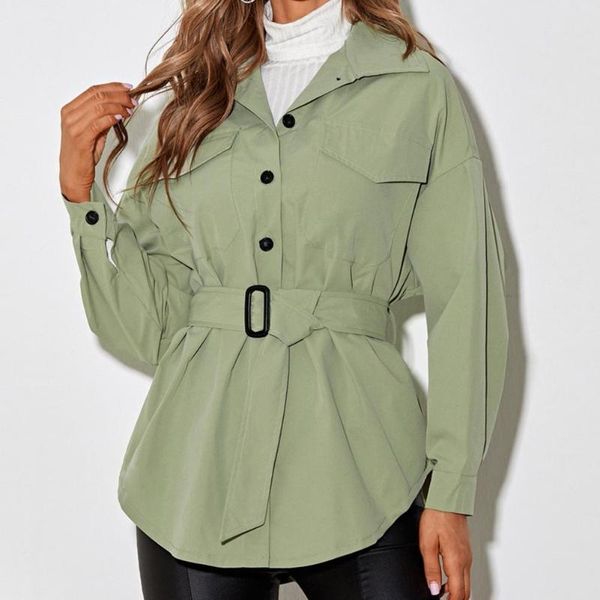 women's vests women long sleeve pocket jacket single suit 2021 female clothes autumn green turn-down collar belt coat casual, Black;white
women's vests women long sleeve pocket jacket single suit 2021 female clothes autumn green turn-down collar belt coat casual, Black;white