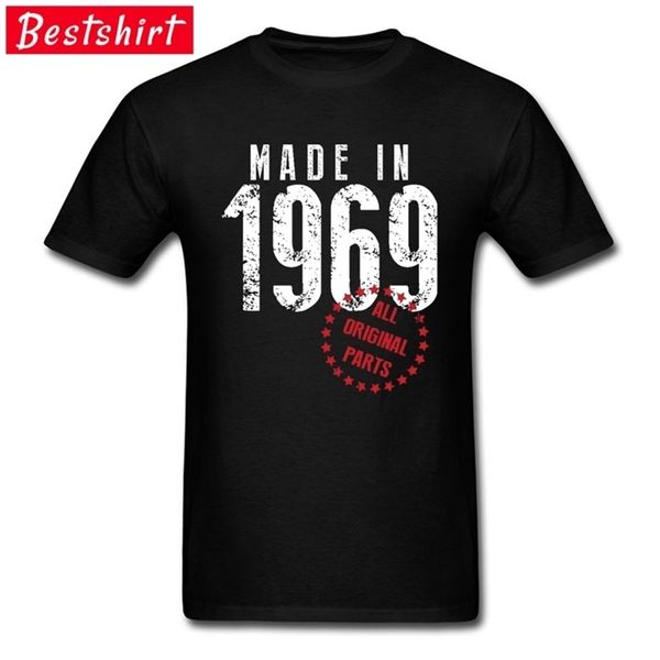 vintage creative father's tshirt made in 1969 all original parts pure cotton breathable casual t shirt prevalent & tees men 210714, White;black 
vintage creative father's tshirt made in 1969 all original parts pure cotton breathable casual t shirt prevalent & tees men 210714, White;black