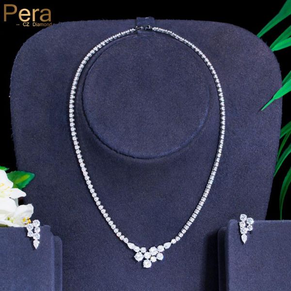 earrings & necklace pera bright sparkling white cz zircon round clavicle pendant christmas party jewelry sets for women gift j485, Silver
earrings & necklace pera bright sparkling white cz zircon round clavicle pendant christmas party jewelry sets for women gift j485, Silver
