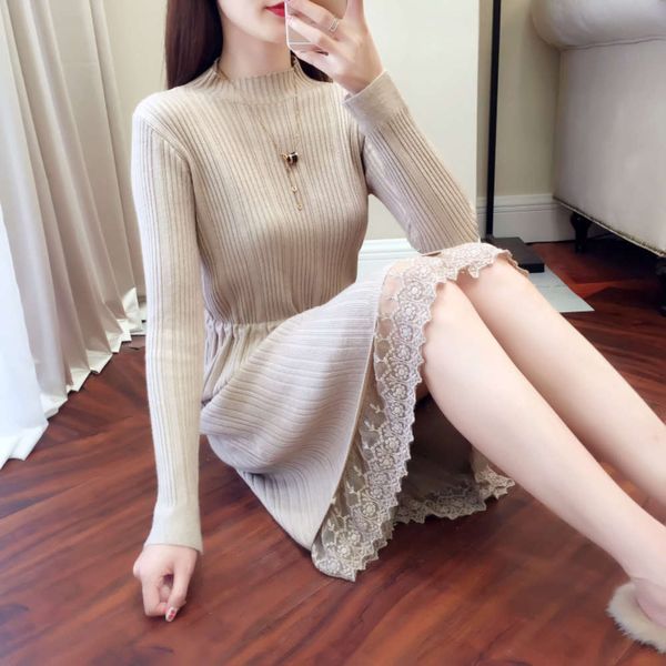 casual dresses dress women clothes lace bottomed knitted women's fashion korean long autumn winter sweater skirt over the knee 94kn, Black;gray
casual dresses dress women clothes lace bottomed knitted women's fashion korean long autumn winter sweater skirt over the knee 94kn, Black;gray