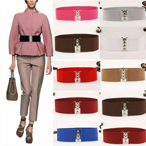 belts women's stretchy metal buckle skinny belt 3 inch wide elastic band elegant fashion cinch stretch waist1, Black;brown
belts women's stretchy metal buckle skinny belt 3 inch wide elastic band elegant fashion cinch stretch waist1, Black;brown