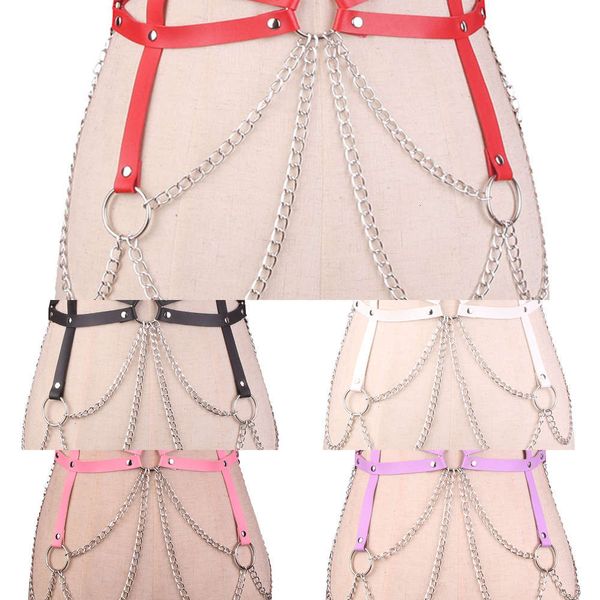 double leather waistband tie versatile strap tassel waist metal body chain one piece of jewelry, Silver
double leather waistband tie versatile strap tassel waist metal body chain one piece of jewelry, Silver