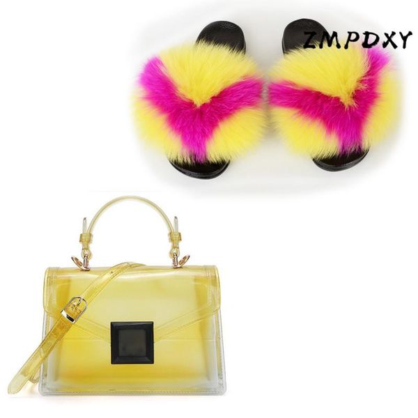 slippers women's fluffy furry slides jelly shoulder bag shoes sets ladies candy crossbody purse female real fur sandals, Black
slippers women's fluffy furry slides jelly shoulder bag shoes sets ladies candy crossbody purse female real fur sandals, Black