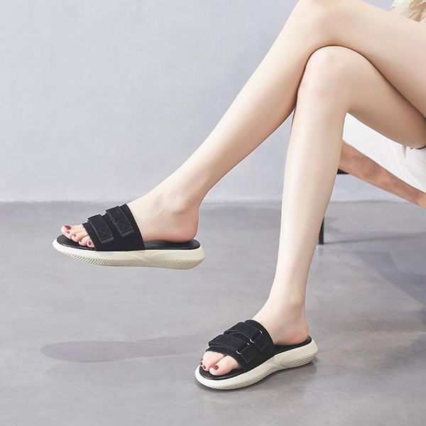slippers suede flat sandals women slide wedges outdoor 2021 fashion beach shoes ladies platform mule, Black
slippers suede flat sandals women slide wedges outdoor 2021 fashion beach shoes ladies platform mule, Black