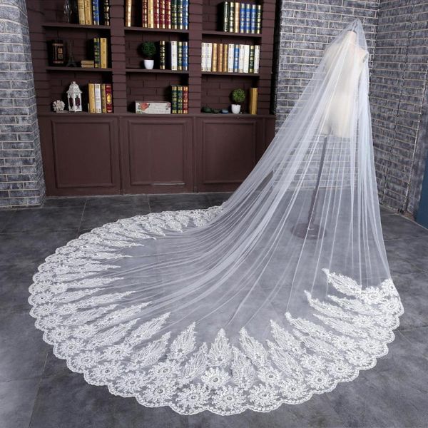 bridal veils 2021 3.5m one layer lace edge white ivory cathedral wedding veil long accessories veu de noiva, Black
bridal veils 2021 3.5m one layer lace edge white ivory cathedral wedding veil long accessories veu de noiva, Black