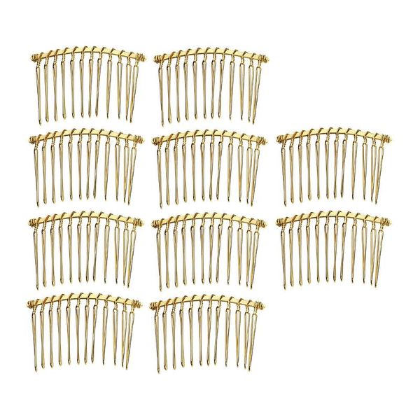hair clips & barrettes 10x metal plain 12 teeth combs pin slide side comb headpiece for diy women accessories bridal veil fascinator, Golden;silver
hair clips & barrettes 10x metal plain 12 teeth combs pin slide side comb headpiece for diy women accessories bridal veil fascinator, Golden;silver